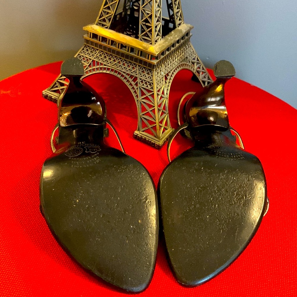 Made in 🇮🇹VTG 90’ ALDO 💯% Leather Bare Slingback Heels - Picture 15 of 15